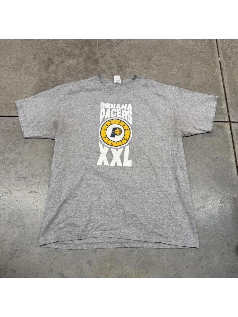 vintage indiana pacers xxl big logo grey shirt size xl